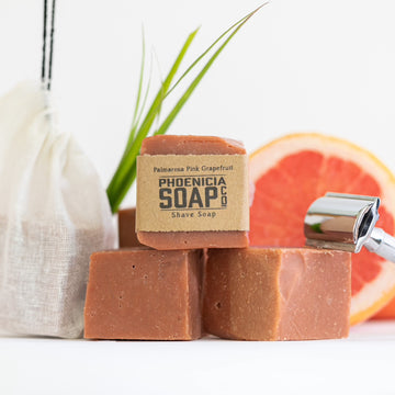 Palmarosa Pink Grapefruit Shave Soap & Scrub/Keeper