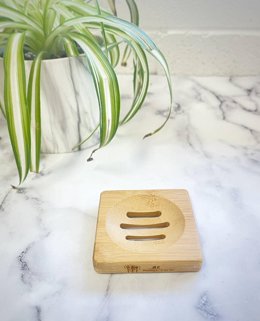 Square Bamboo Soap Dish